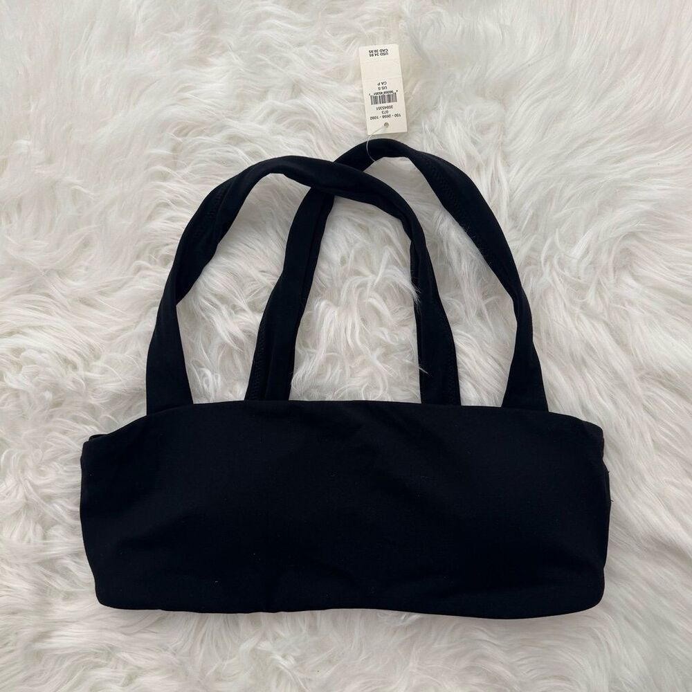 OFFLINE By Aerie Real Me Xtra Square Neck Sports Bra Black Size Small